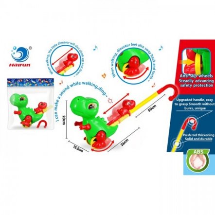 Каталка на палке с подвижными деталями Динозавр 0536
