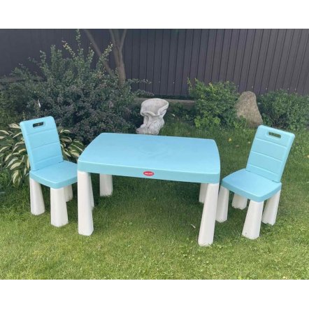  Стол пластиковый с насадкой для аэрохоккея голубой с серыми ножками 04580/7 Doloni 
