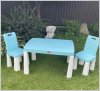  Стол пластиковый с насадкой для аэрохоккея голубой с серыми ножками 04580/7 Doloni 