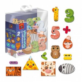 Игра магнитная развивающая Чудо-математика Цифры и фигуры VT5411-19 Vladi Toys